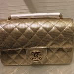 Chanel Gold Pixel Effect Mini Flap Bag 2