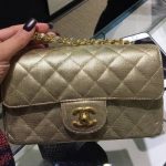 Chanel Gold Pixel Effect Mini Flap Bag 3