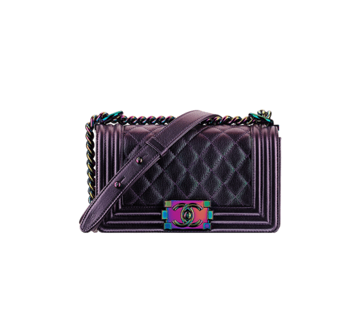 Chanel Iridescent Goatskin Boy Chanel Flap Small Bag