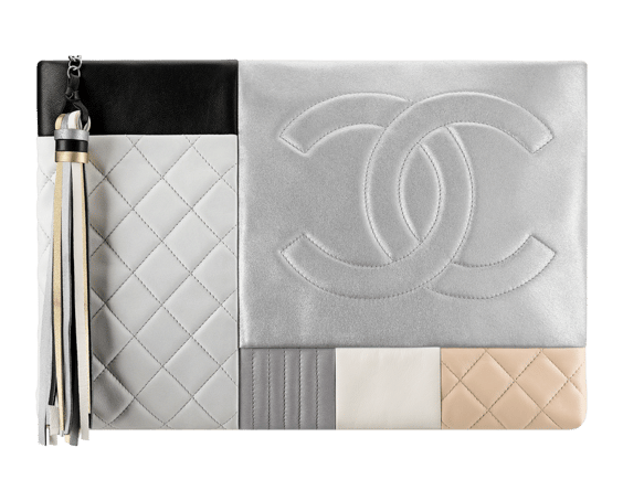 Chanel Patchwork Quilted Large Pouch Bag