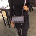 Chanel Purple Iridescent Double Carry Flap Small Bag 1