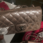 Chanel Rose Gold Pixel Effect Mini Flap Bag