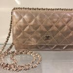 Chanel Rose Gold Pixel Effect WOC Bag