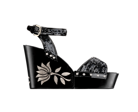 Chanel Sequins Platform Sandals