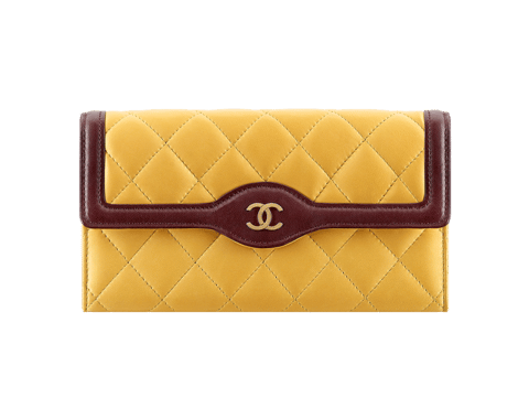 Chanel Two-Tone Lambskin Flap Wallet