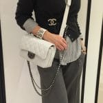 Chanel White Double Carry Flap Small Bag 5