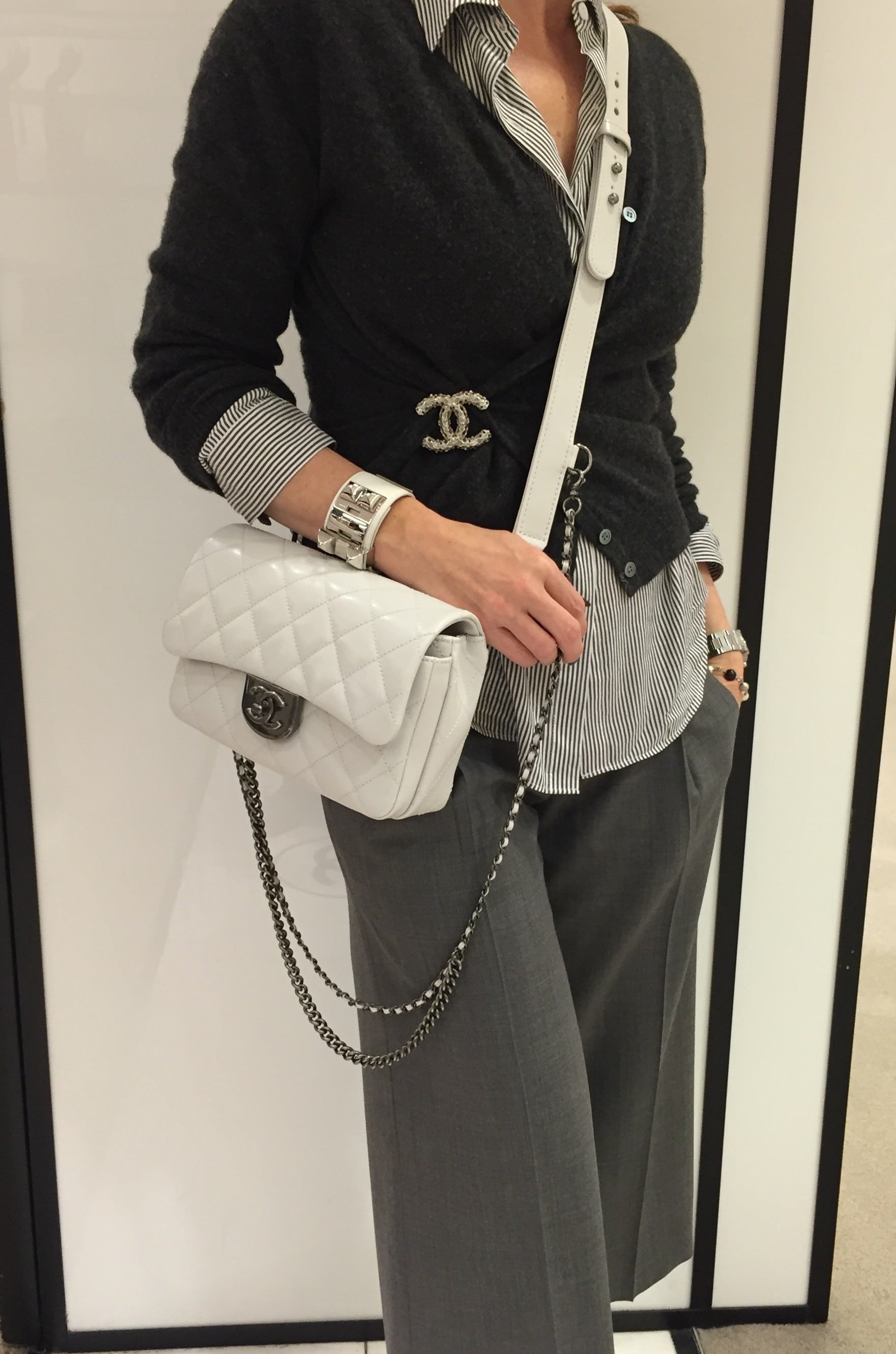 chanel double carry flap bag