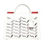 Dior White/Red Embellished Diorever Tote Bag