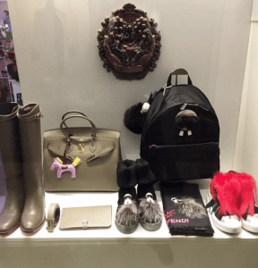 Fendi Black Karlito Backpack / Boots / Scarf