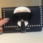 Fendi Black Studded Karlito Clutch Bag