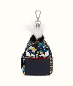 Fendi Multicolor Bag Bugs Granite Print Backpack Charm