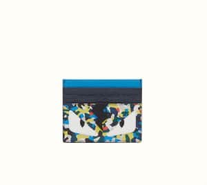 Fendi Multicolor Bag Bugs Granite Print Business Card Holder