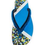 Fendi Multicolor Bag Bugs Granite Print Fur Flip-Flop Sandal