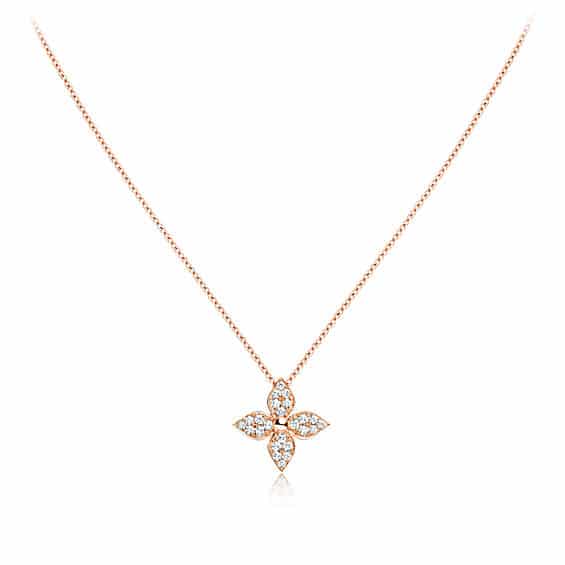 Louis Vuitton Pink Gold and Diamonds Monogram Star Pendant