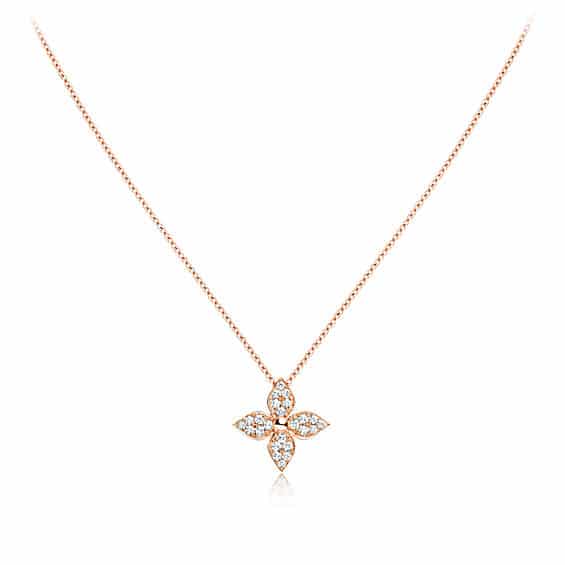 Louis Vuitton Pink Gold and Diamonds Monogram Star Pendant