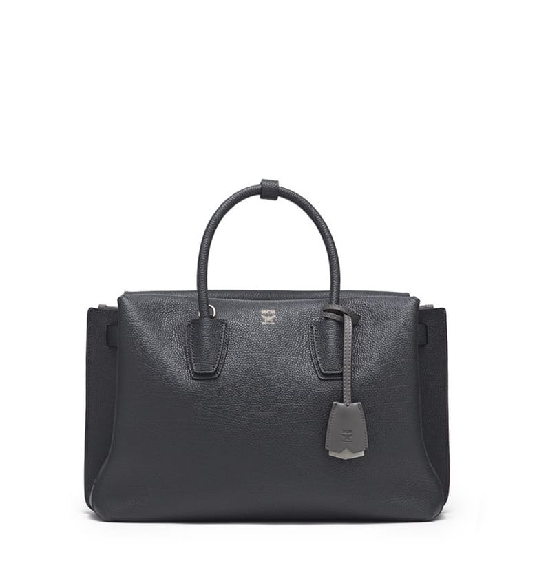 MCM Grained Calfskin Park Avenue Medium Neo Milla Tote Black 764159