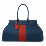 Moynat Blue/Red Pauline Voyage Ruban Bag