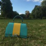 Moynat Green/Yellow Rejane Ruban Bag