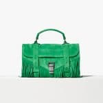 Proenza Schouler Aloe Suede PS1 Fringe Tiny Bag