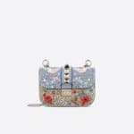 Valentino Multicolor Garden Couture Embellished Lock Flap Small Bag