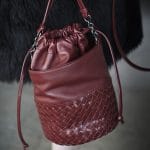 Bottega Veneta Red Intrecciato Bucket Bag