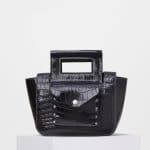 Celine Black Crocodile Small Square Bag