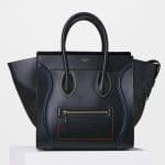 Celine Black with Multicolor Double Stitching Mini Luggage Bag