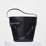 Celine Black/Sunflower Bucket Biker Shoulder Bag