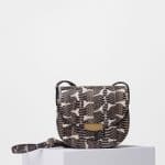 Celine Black/White Printed Watersnake Small Trotteur Shoulder Bag