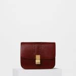 Celine Burgundy Python Classic Box Small Bag