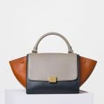 Celine Natural Multicolor Shiny Smooth Calfskin Small Trapeze Bag