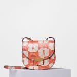 Celine Orange/White Printed Watersnake Small Trotteur Shoulder Bag