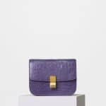 Celine Purple Crocodile Classic Box Medium Bag