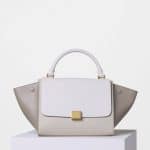 Celine White Multicolor Bullhide Small Trapeze Bag