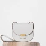 Celine White Small Trotteur Shoulder Bag