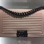 Chanel Beige Horizontal Quilted Old Medium Boy Flap Bag