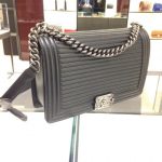 Chanel Black Horizontal Quilted Old Medium Boy Flap Bag 2