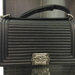 Chanel Black Horizontal Quilted Old Medium Boy Flap Bag 3