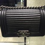 Chanel Black Horizontal Quilted Small Boy Flap Bag