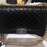 Chanel Black Iridescent Calfskin Boy Bag