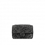 Chanel Black Metallic Goatskin and Strass Flap Bag