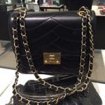 Chanel Black Pagoda Flap Square Mini Bag