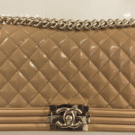 Chanel Dark Beige Iridescent Calfskin Boy Bag