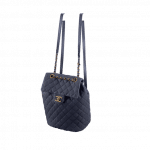 Chanel Dark Blue Washed Denim Urban Spirit Backpack Bag