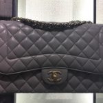 Chanel Gray Mademoiselle Chic Jumbo Flap Bag