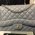 Chanel Light Gray Mademoiselle Chic Jumbo Flap Bag