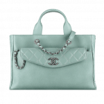 Chanel Light Green Coco Break Large Shopping Bag