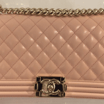 Chanel Light Pink Iridescent Calfskin Boy Bag