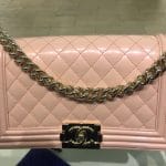 Chanel Light Pink Iridescent Calfskin Boy Bag 3