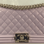 Chanel Light Purple Iridescent Calfskin Boy Bag